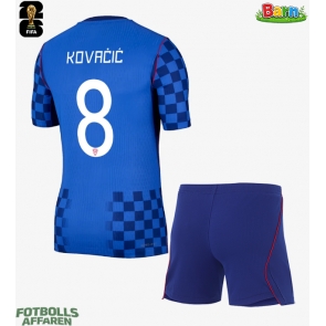 Kroatien Mateo Kovacic #8 Bortaställ Barn VM 2026 Kortärmad (+ Korta byxor)